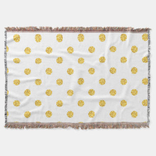 Polka Gold Glitzer Dots Texture Decke