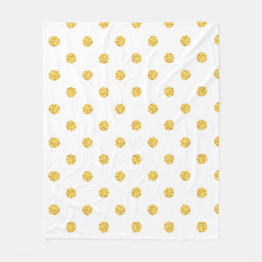 Polka Gold Glitzer Dots Texture Fleecedecke (Vorderseite)