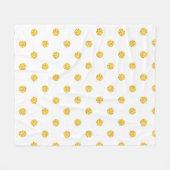 Polka Gold Glitzer Dots Texture Fleecedecke (Vorderseite (Horizontal))
