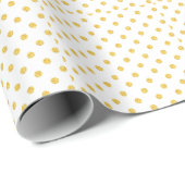 Polka Gold Glitzer Dots Texture Geschenkpapier (Rolleneckpunkt)