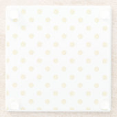 Polka Gold Glitzer Dots Texture Glasuntersetzer (Rückseite)