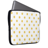 Polka Gold Glitzer Dots Texture Laptopschutzhülle (Vorne Rechts)