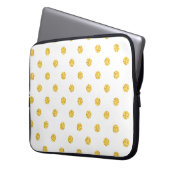 Polka Gold Glitzer Dots Texture Laptopschutzhülle (Vorderseite Links)