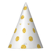 Polka Gold Glitzer Dots Texture Partyhütchen (Links)