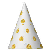Polka Gold Glitzer Dots Texture Partyhütchen (Rechts)