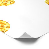 Polka Gold Glitzer Dots Texture Poster (Ecke)
