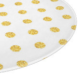Polka Gold Glitzer Dots Texture Schneidebrett (Ecke)