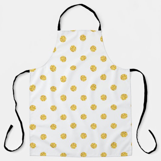 Polka Gold Glitzer Dots Texture Schürze (Vorderseite)