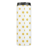 Polka Gold Glitzer Dots Texture Thermosbecher (Rückseite)