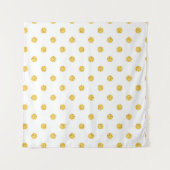 Polka Gold Glitzer Dots Texture Wandteppich (Vorderseite (Horizontal))