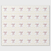 Polka Gold Silvester Party Geschenkpapier (Flach)