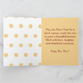 Polka Gold Silvester Party Karte (Innenseite)