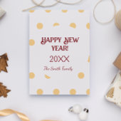 Polka Gold Silvester Party Karte