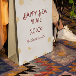 Polka Gold Silvester Party Mittlere Geschenktüte