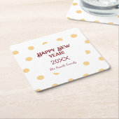 Polka Gold Silvester Party Rechteckiger Pappuntersetzer (angewinkelt)