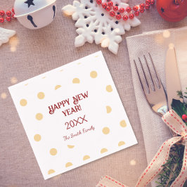 Polka Gold Silvester Party Serviette
