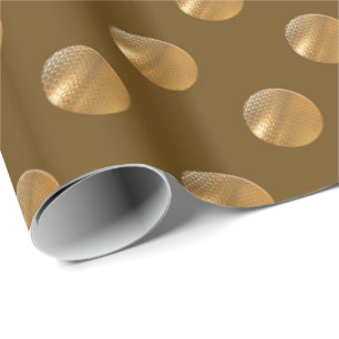 Polka goldene Punkte Geschenkpapier