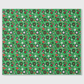 Polka Green Geschenkpapier (Flach)