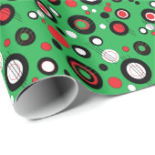 Polka Green Geschenkpapier (Rolleneckpunkt)