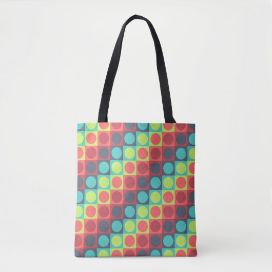 Polka Grid aufmuntern Tasche (Vorderseite)