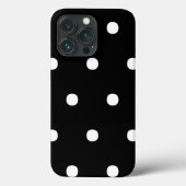 Polka hat ein Schwarz-weißes, feines, elegantes Mu Case-Mate iPhone Hülle (Rückseite)