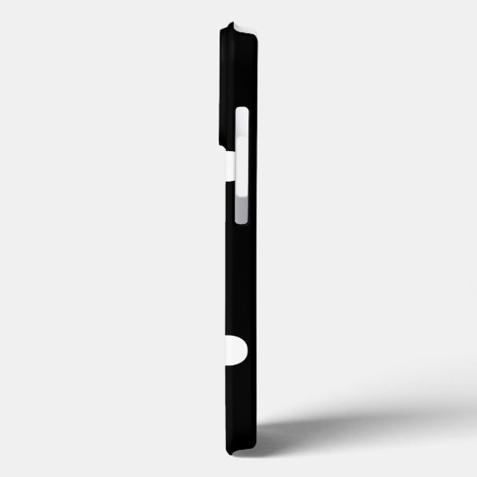 Polka hat ein Schwarz-weißes, feines, elegantes Mu Case-Mate iPhone Hülle (Rückseite / Links)