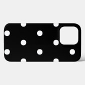 Polka hat ein Schwarz-weißes, feines, elegantes Mu Case-Mate iPhone Hülle (Rückseite (Horizontal))