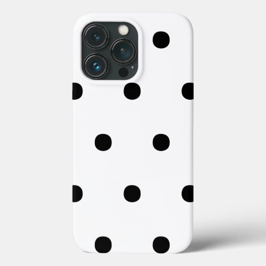 Polka hat ein Schwarz-weißes, feines, elegantes Mu Case-Mate iPhone Hülle (Rückseite)