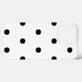 Polka hat ein Schwarz-weißes, feines, elegantes Mu Case-Mate iPhone Hülle (Rückseite (Horizontal))