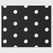 Polka hat ein Schwarz-weißes, feines, elegantes Mu Geschenkpapier (Flach)