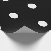 Polka hat ein Schwarz-weißes, feines, elegantes Mu Geschenkpapier (Ecke)