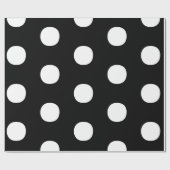 Polka hat ein Schwarz-weißes, feines, elegantes Mu Geschenkpapier (Flach)