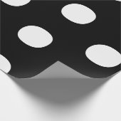 Polka hat ein Schwarz-weißes, feines, elegantes Mu Geschenkpapier (Ecke)