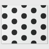 Polka hat ein Schwarz-weißes, feines, elegantes Mu Geschenkpapier (Flach)