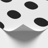 Polka hat ein Schwarz-weißes, feines, elegantes Mu Geschenkpapier (Ecke)
