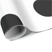 Polka hat ein Schwarz-weißes, feines, elegantes Mu Geschenkpapier (Rolleneckpunkt)