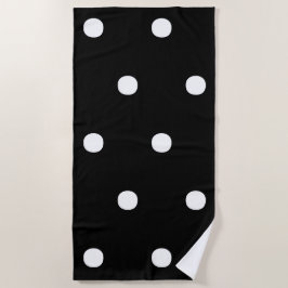 Polka hat ein Schwarz-weißes, feines, elegantes Mu Strandtuch