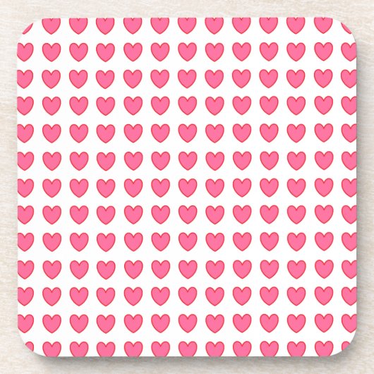 Polka Hearts Getränkeuntersetzer (Vorderseite)
