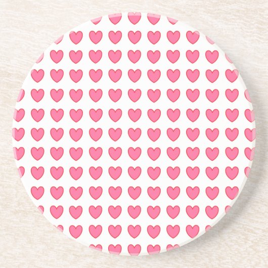 Polka Hearts Getränkeuntersetzer (Vorne)