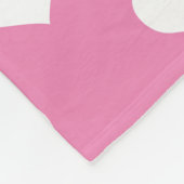 Polka Hearts Pink Fleece Blanket (Ecke)