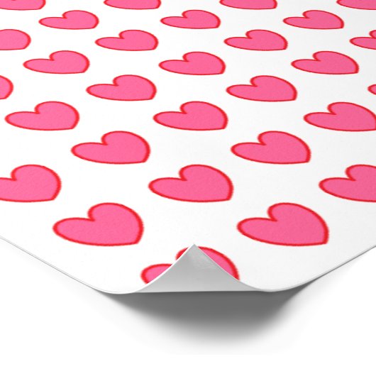 Polka Hearts Poster (Ecke)