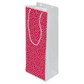 Polka Hearts Wine Gift Bag Geschenktüte Für Weinflaschen (Rückseite Schrägansicht)