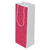 Polka Hearts Wine Gift Bag Geschenktüte Für Weinflaschen (Vorderseite Schrägansicht)