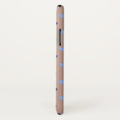 Polka-Herzen auf blassbraun Case-Mate iPhone Hülle (Hinten/Rechts)