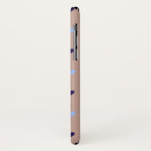 Polka-Herzen auf blassbraun Case-Mate iPhone Hülle (Hinten/Links)