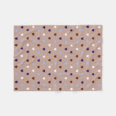 Polka-Herzen auf blassbraun Fleecedecke (Vorderseite (Horizontal))