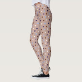 Polka-Herzen auf blassbraun Leggings (Links)