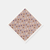 Polka-Herzen auf blassbraun Serviette (Ecke)