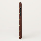 Polka Herzen auf kilim braun Case-Mate iPhone Hülle (Hinten/Links)