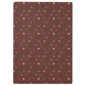 Polka Herzen auf kilim braun Klemmbrett (Rückseite)